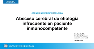 Absceso cerebral de etiología infrecuente en paciente inmunocompetente